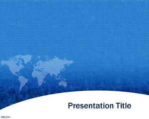 Free Information Exchange PowerPoint template with world map in the slide design