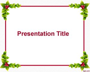 Christmas Frame PowerPoint Template