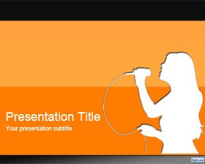 orange karaoke powerpoint templates PPT