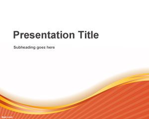 Free Evolving PowerPoint Template with abstract background with white and orange colors