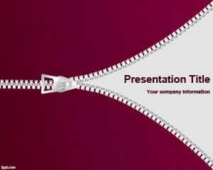 Cloth Zipper PowerPoint Template