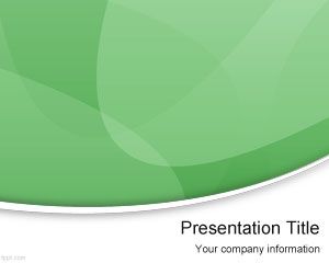 Plantilla PowerPoint Abstracta color verde