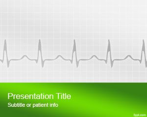 Free medical PPT template with vital signs in the background