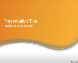 Abstract Orange Curves PowerPoint Template