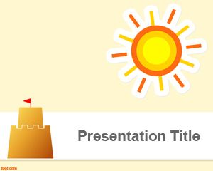 Free Sandcastle PowerPoint Template