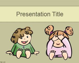 Peekaboo baby PowerPoint Template