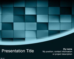 Free 3D Blue Blocks PowerPoint Template